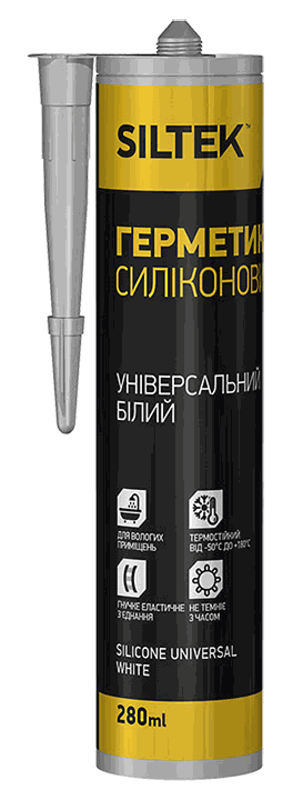 SILTEK ГЕРМЕТИК СИЛІКОНОВИЙ УНІВЕРСАЛЬНИЙ (БІЛИЙ)